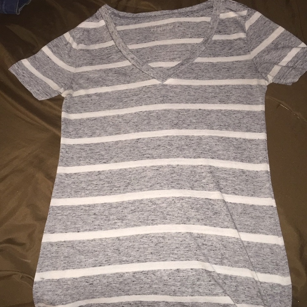 Gray and White T-shirt